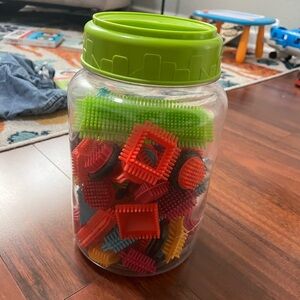 Colorful Building Blocks Jar for Kids